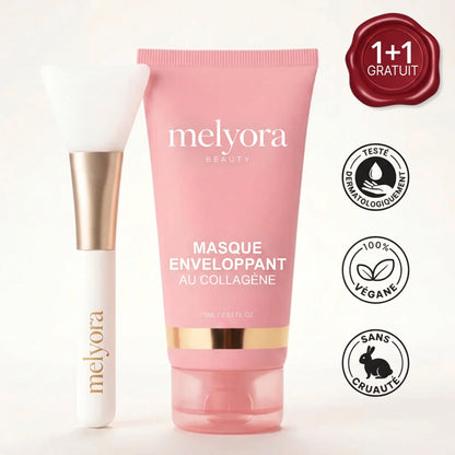 Masque enveloppant au collagene et son pinceau