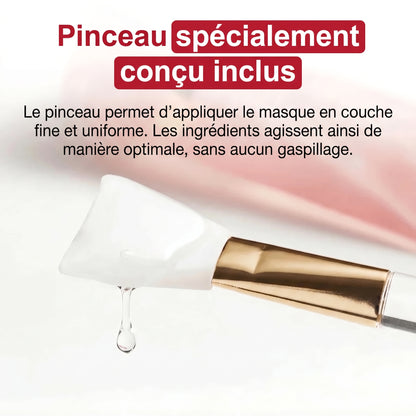 Masque enveloppant au collagene et son pinceau